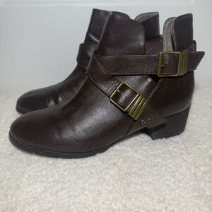 Breckelles Bronco-11 Brown Vegan Leather Bootie